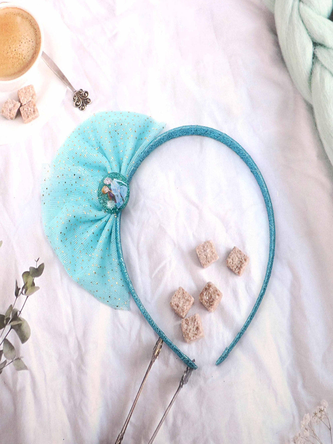 

Lil Diva Kids Frozen Set of 5 Lace Hairband, Blue