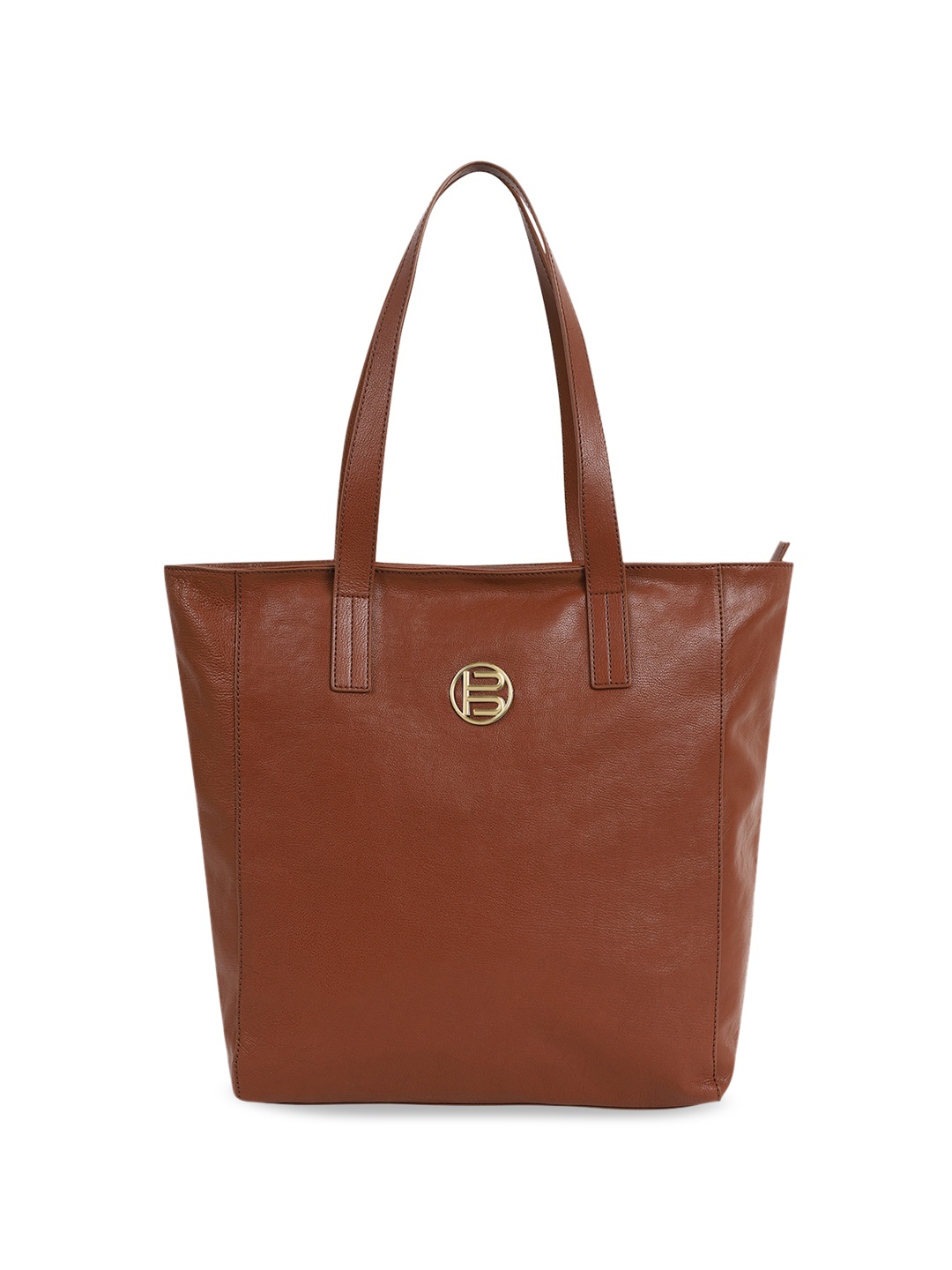 BAGATT Veneto Leather Shopper Tote Bag, Brown