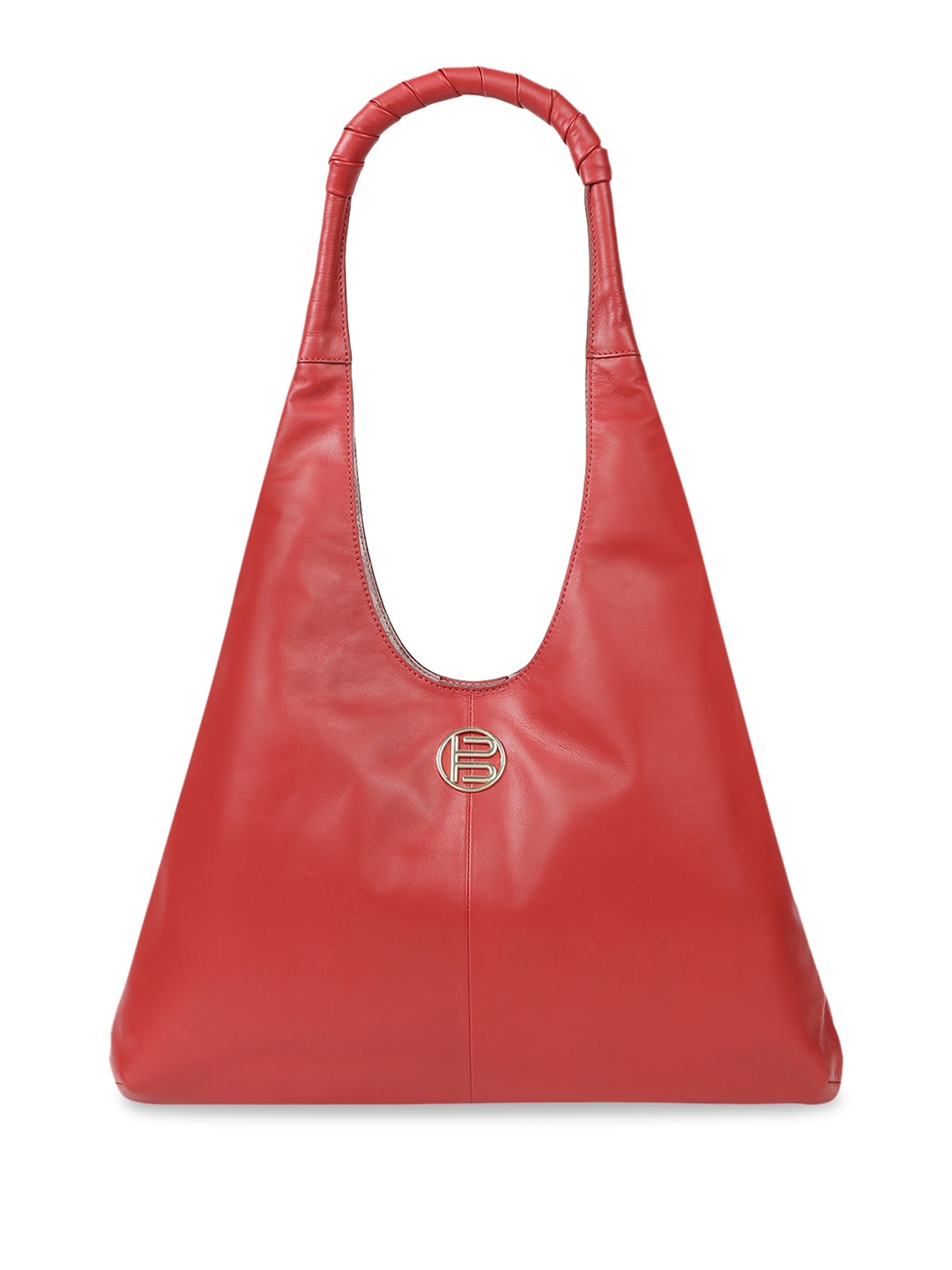 

BAGATT Solomeo Textured Leather Structured Hobo Bag, Red