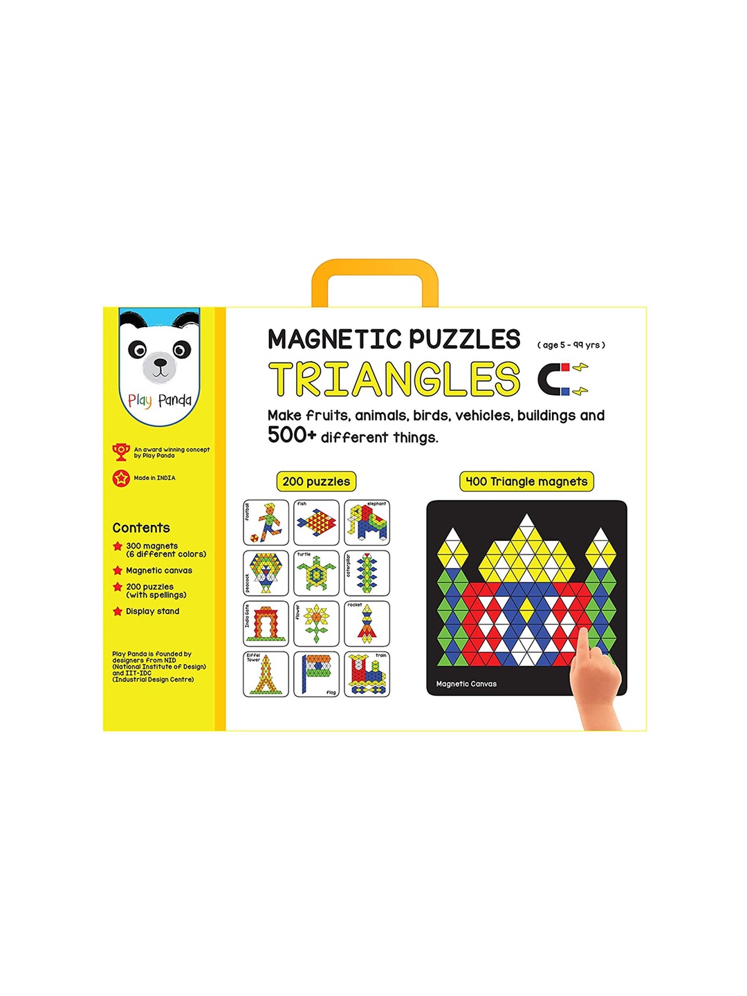 

Play Panda Kids Magnetic Puzzles Big Triangles, Yellow