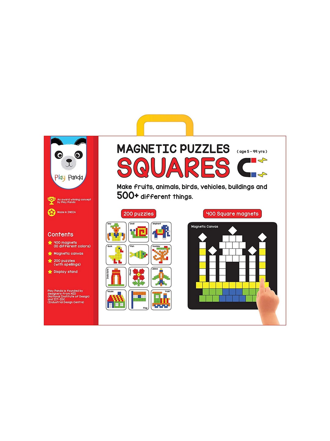

Play Panda Kids Big Square Magnetic Puzzles, Red