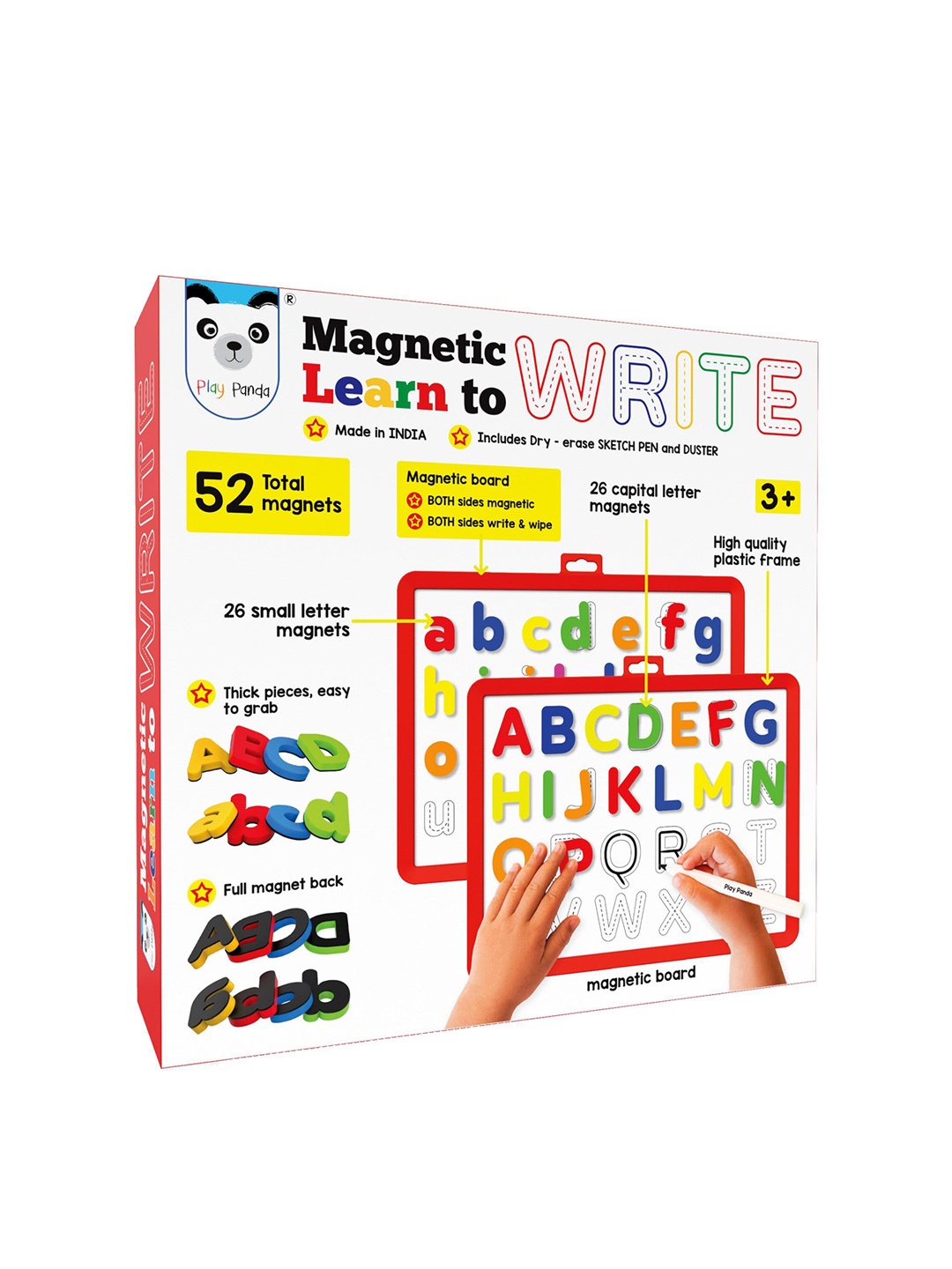 

Play Panda Capital & Small Letters Magnetic Board Learning & Development Toy, White