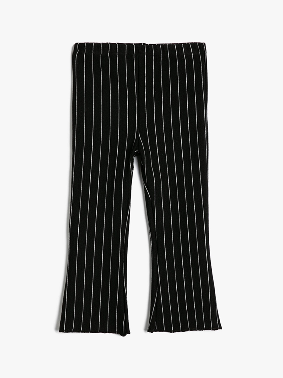 

Koton Infinity Girls Striped Ankle-length leggings, Black