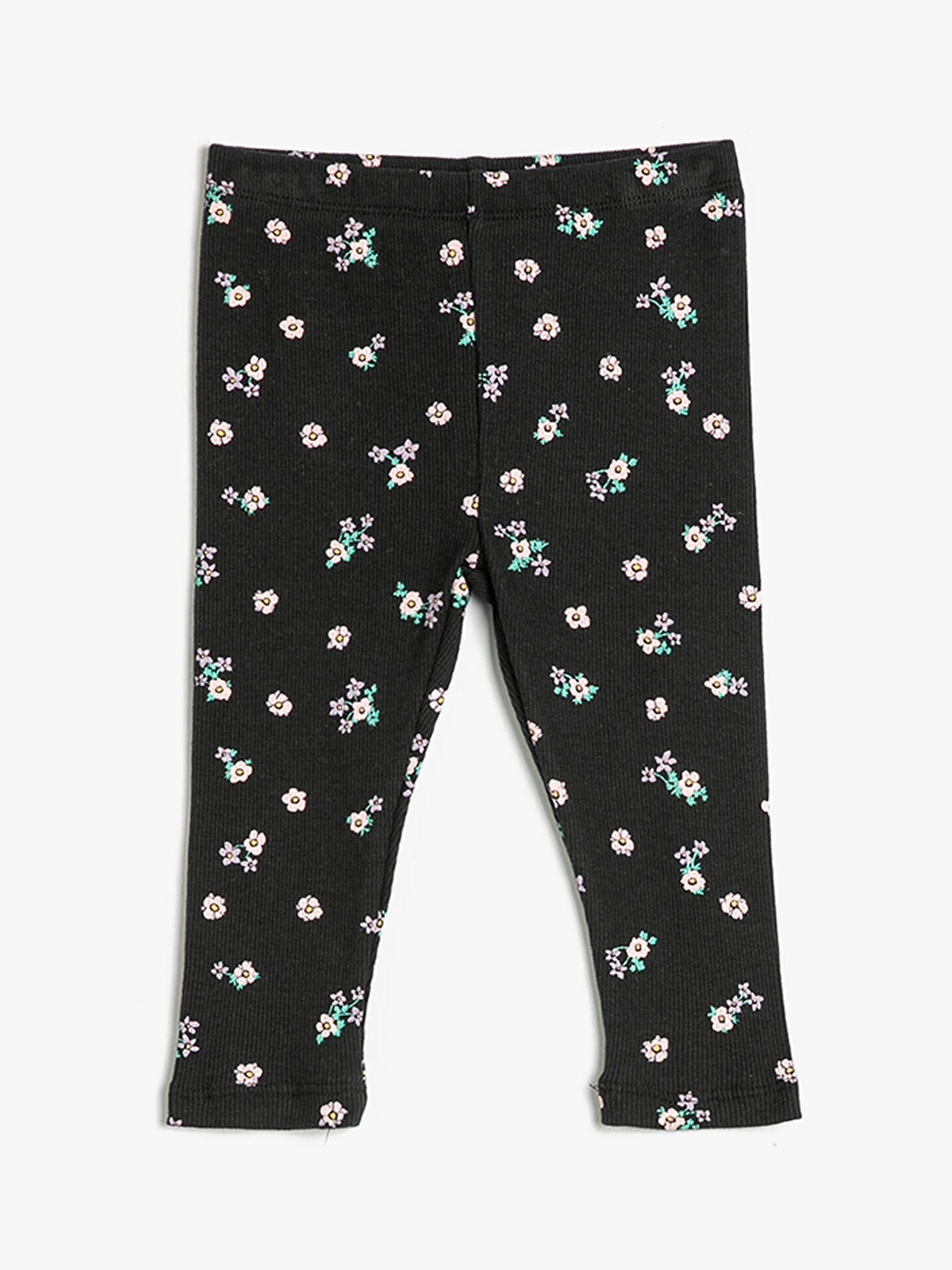 

Koton Infant Girls Floral Printed Ankle-length leggings, Grey