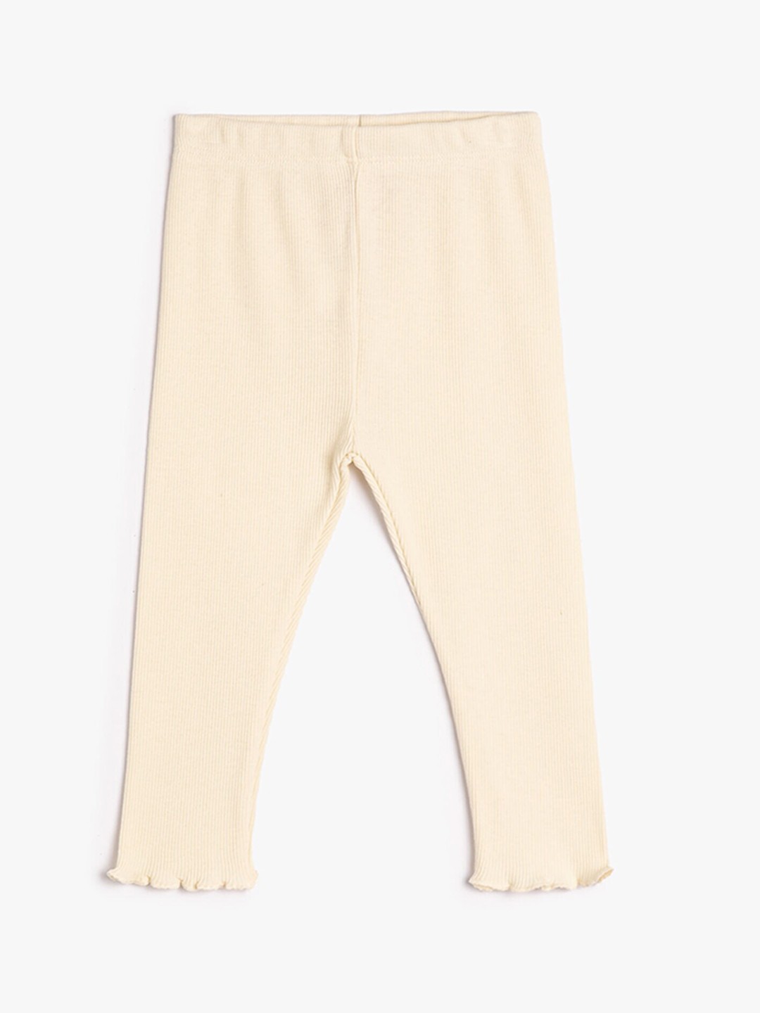 

Koton Infant Girls Self Design Churidar-Length Leggings, Beige
