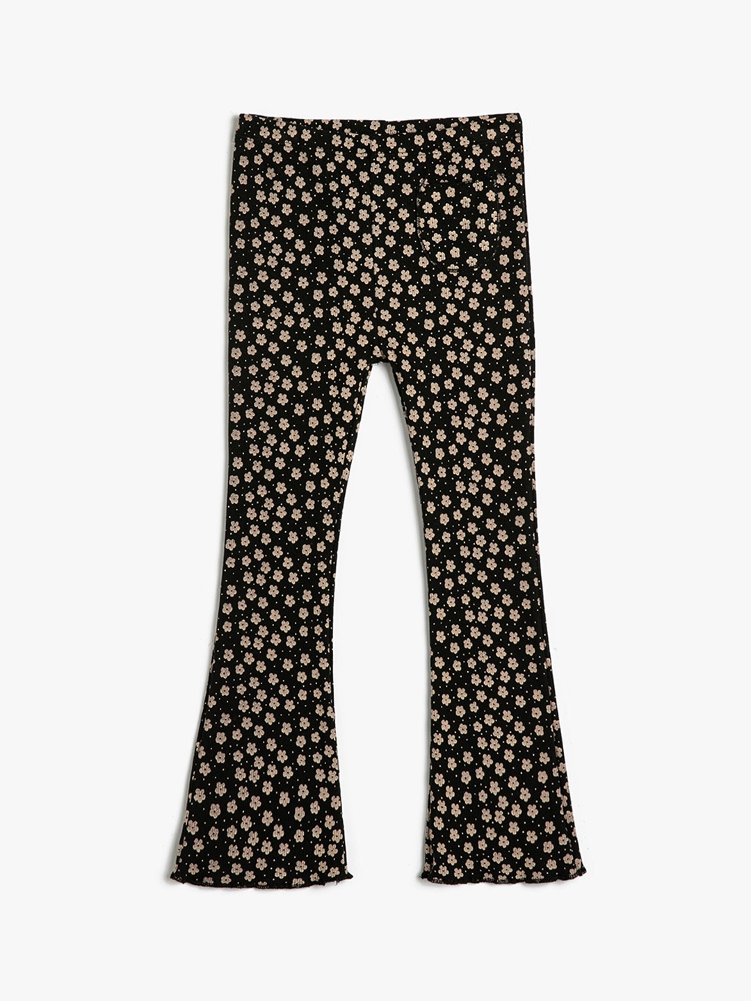

Koton Infant Girls Floral Printed Ankle Length Leggings, Black