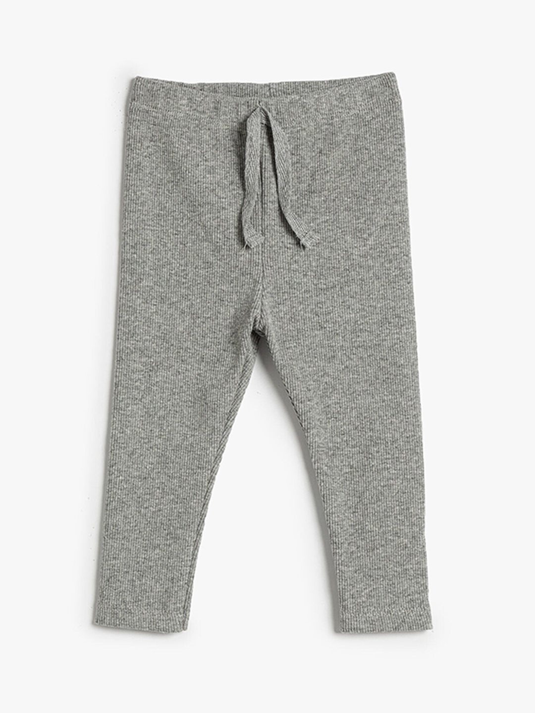 

Koton Infants Girls Ribbed Ankle Length Leggings, Grey