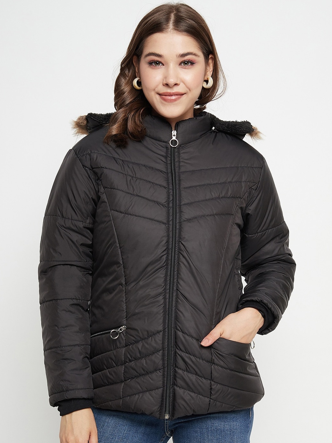 

BETTER THINK Hooded Lightweight Padded Jacket, Black