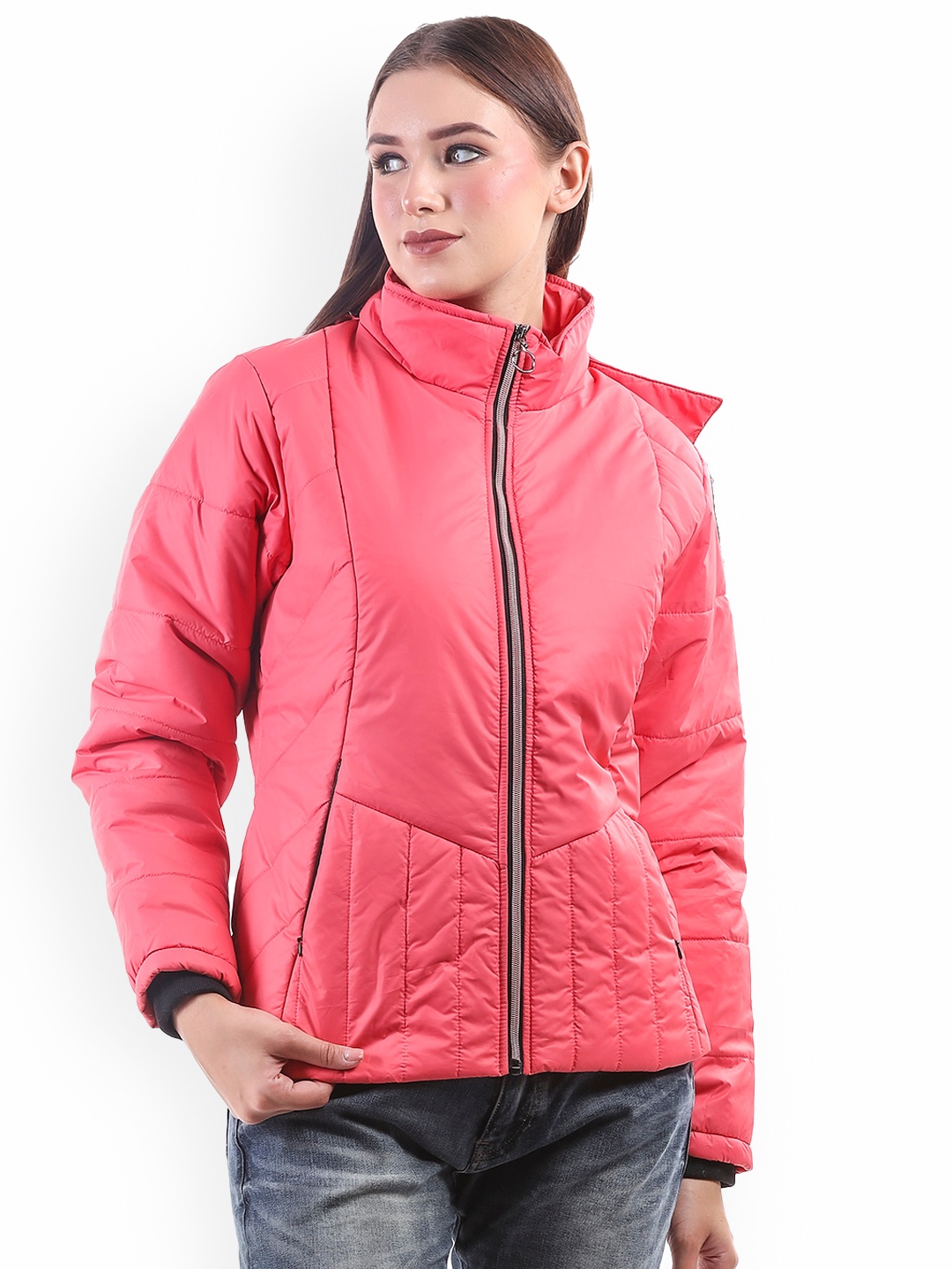 

BETTER THINK Hooded Lightweight Padded Jacket, Peach