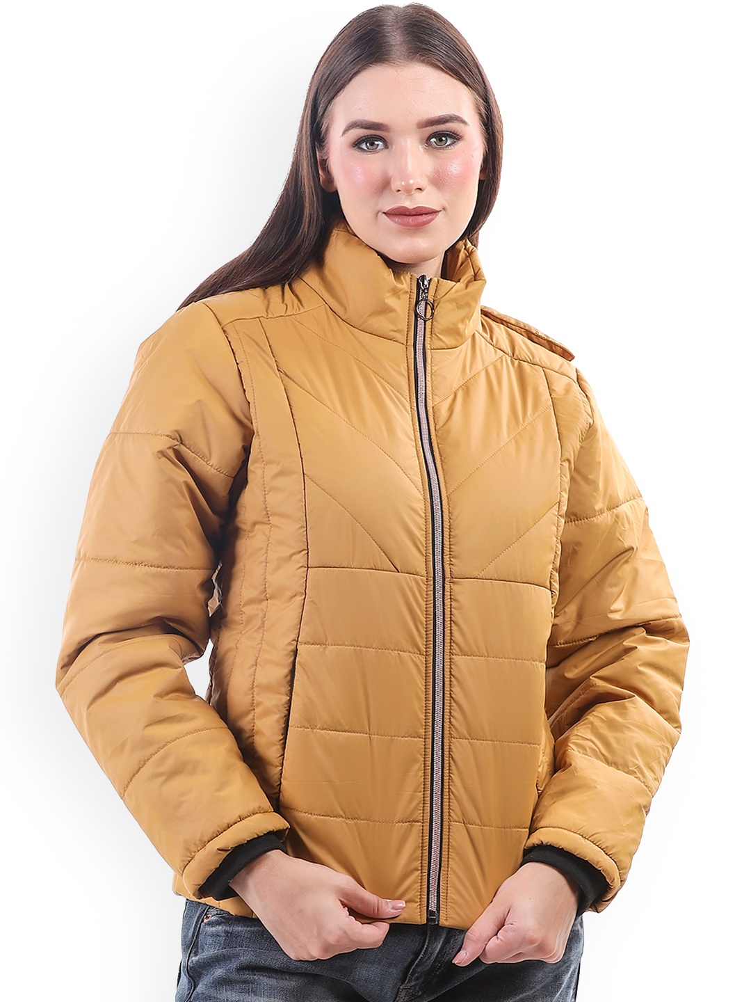

BETTER THINK Hooded Lightweight Parka Jacket, Mustard