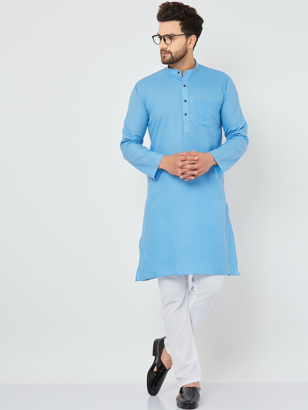 

Armaan Ethnic Thread Work Kurta, Blue