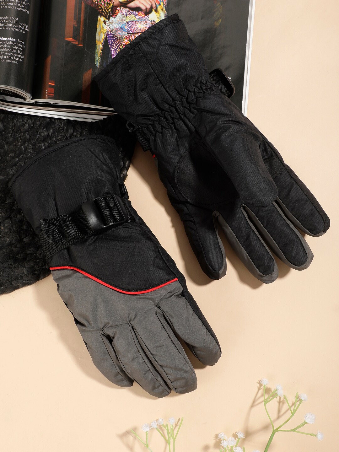 

ELLIS Men Windstorm Acrylic Riding Gloves, Black