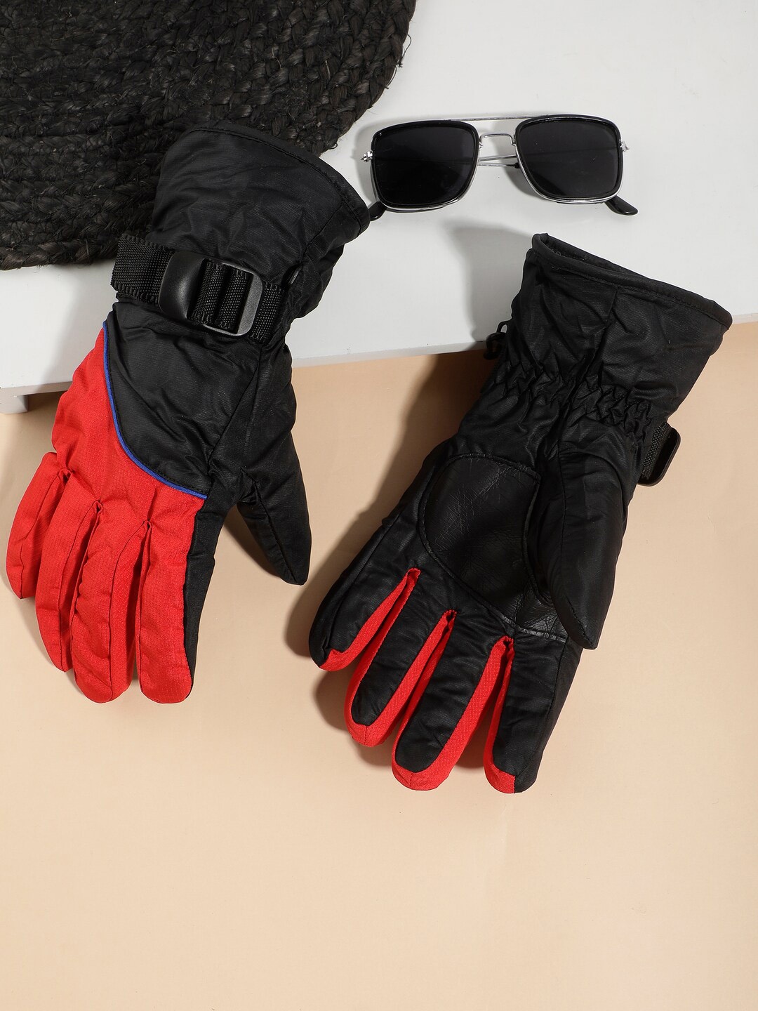 

ELLIS Men Windstorm Acrylic Riding Gloves, Red