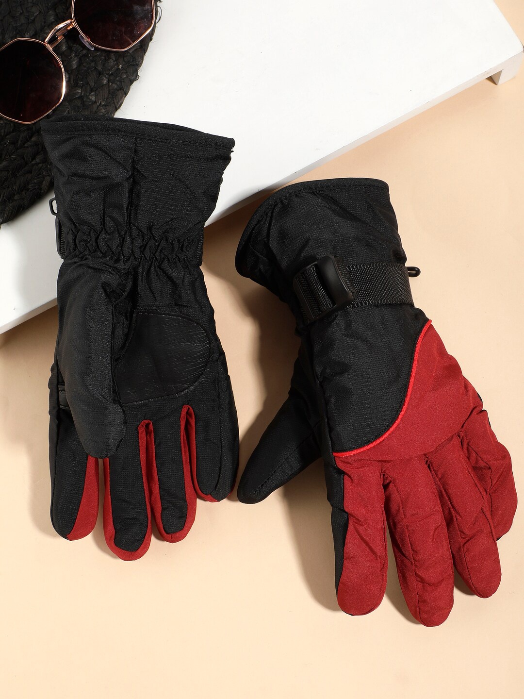 

ELLIS Men Acrylic Winter Gloves, Maroon