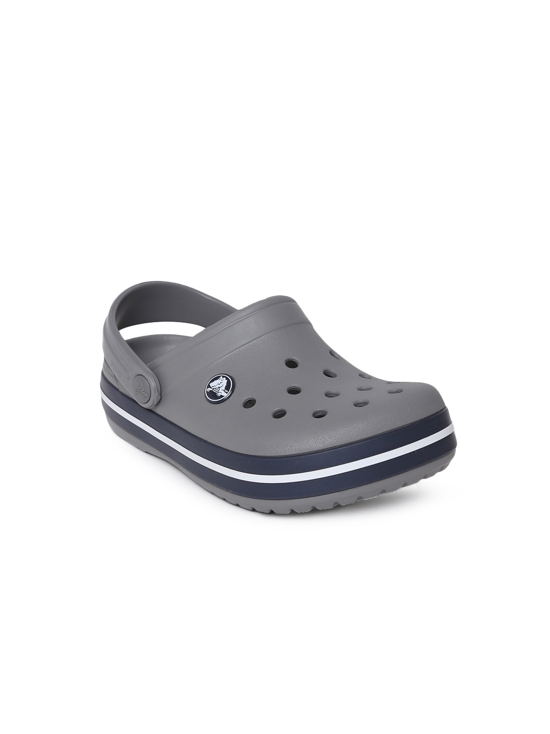 

Crocs Unisex Grey Solid Crocband Clogs