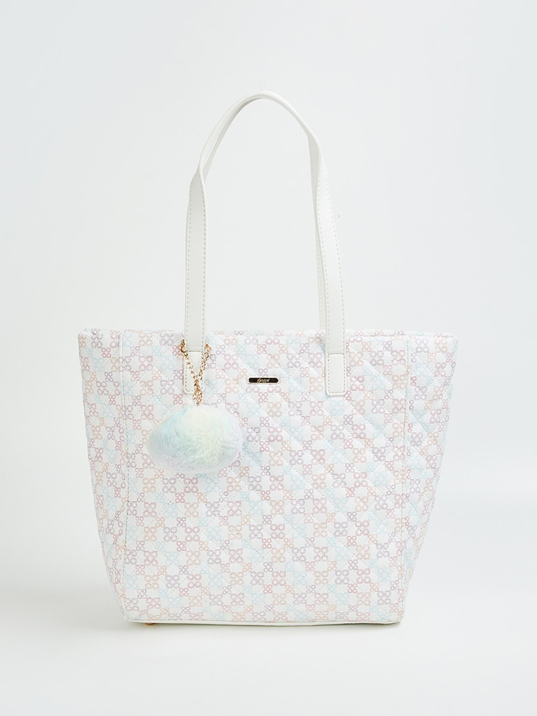 

Ginger by Lifestyle Printed Oversized Shopper Tote Bag, White