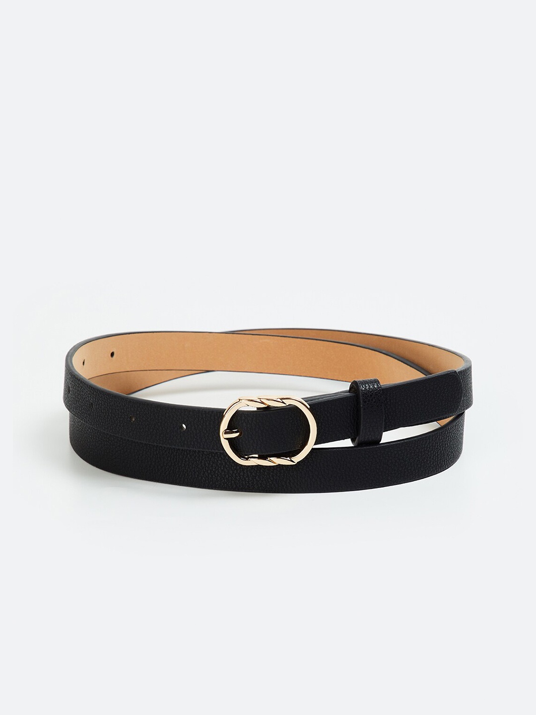 

Ginger by Lifestyle Women Textured Casual Belt, Black