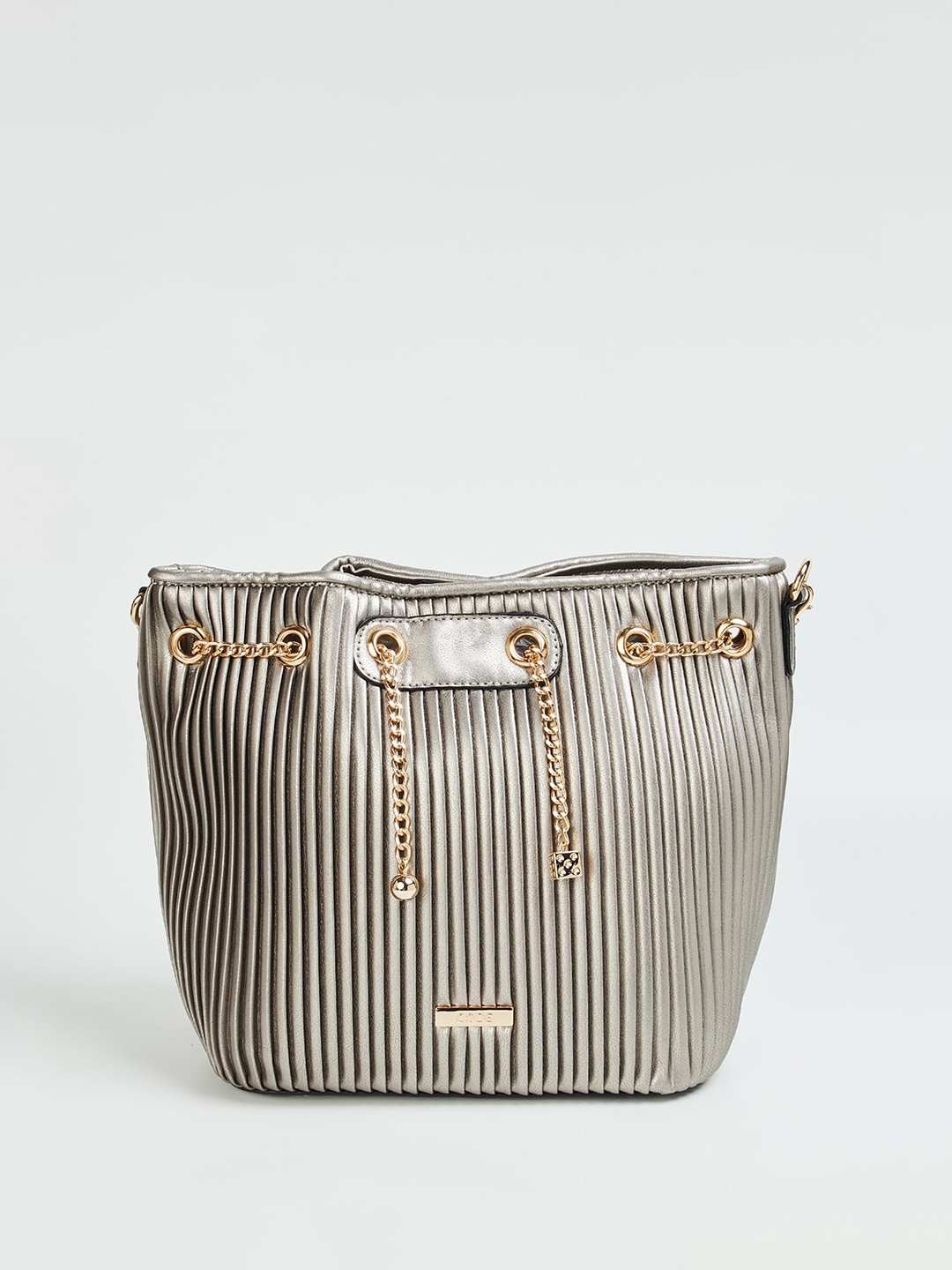 

CODE by Lifestyle Striped Structured Sling Bag, Grey