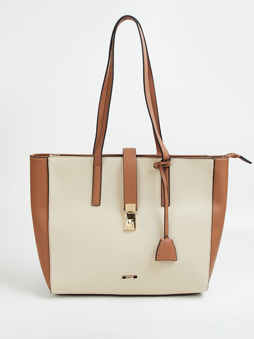 

CODE by Lifestyle Colourblocked Structured Shoulder Bag, Brown