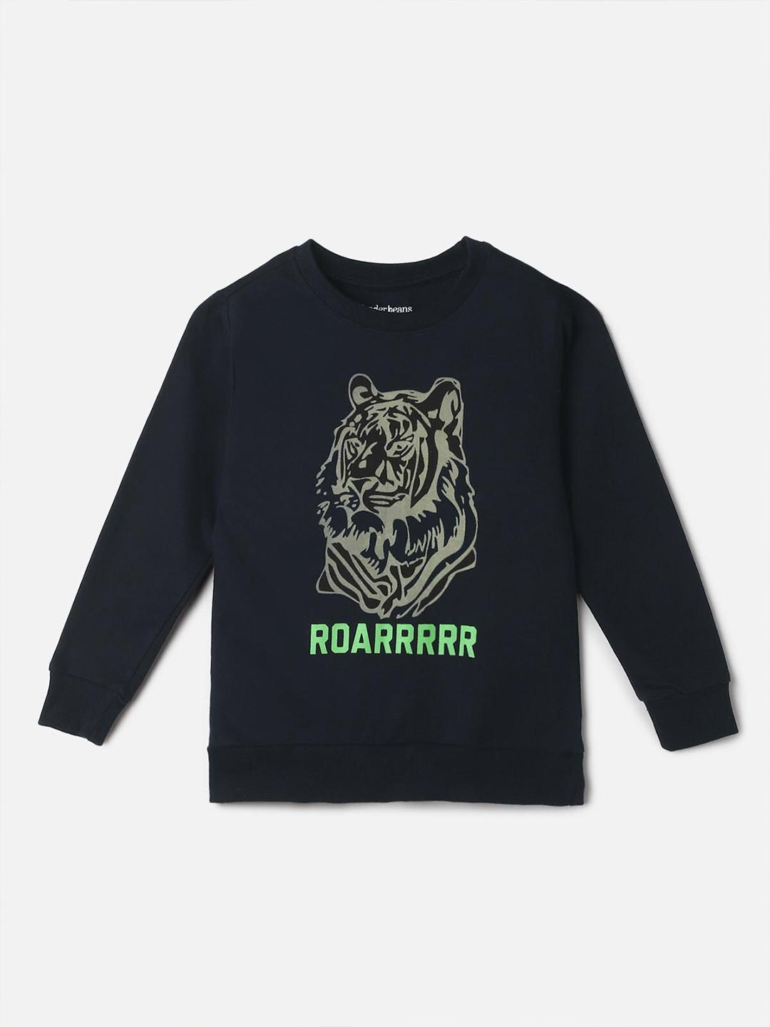 

UrbanMark Boys Graphic Printed Pure Cotton Pullover, Navy blue