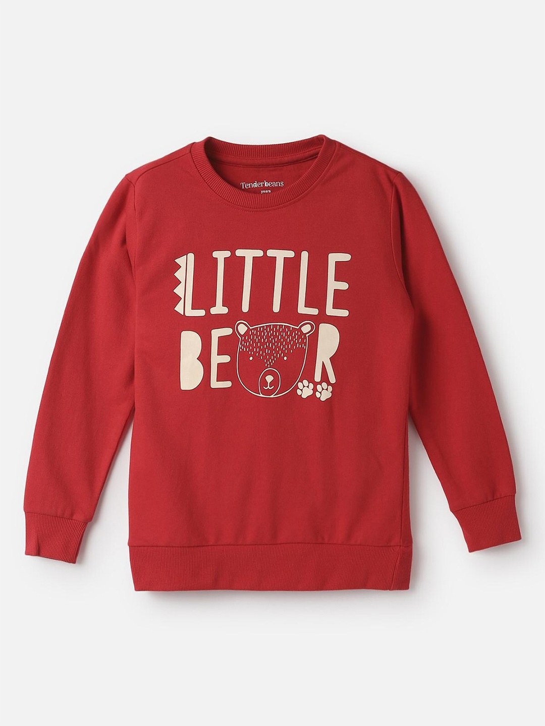 

UrbanMark Boys Typography Printed Pure Cotton Sweatshirt, Red