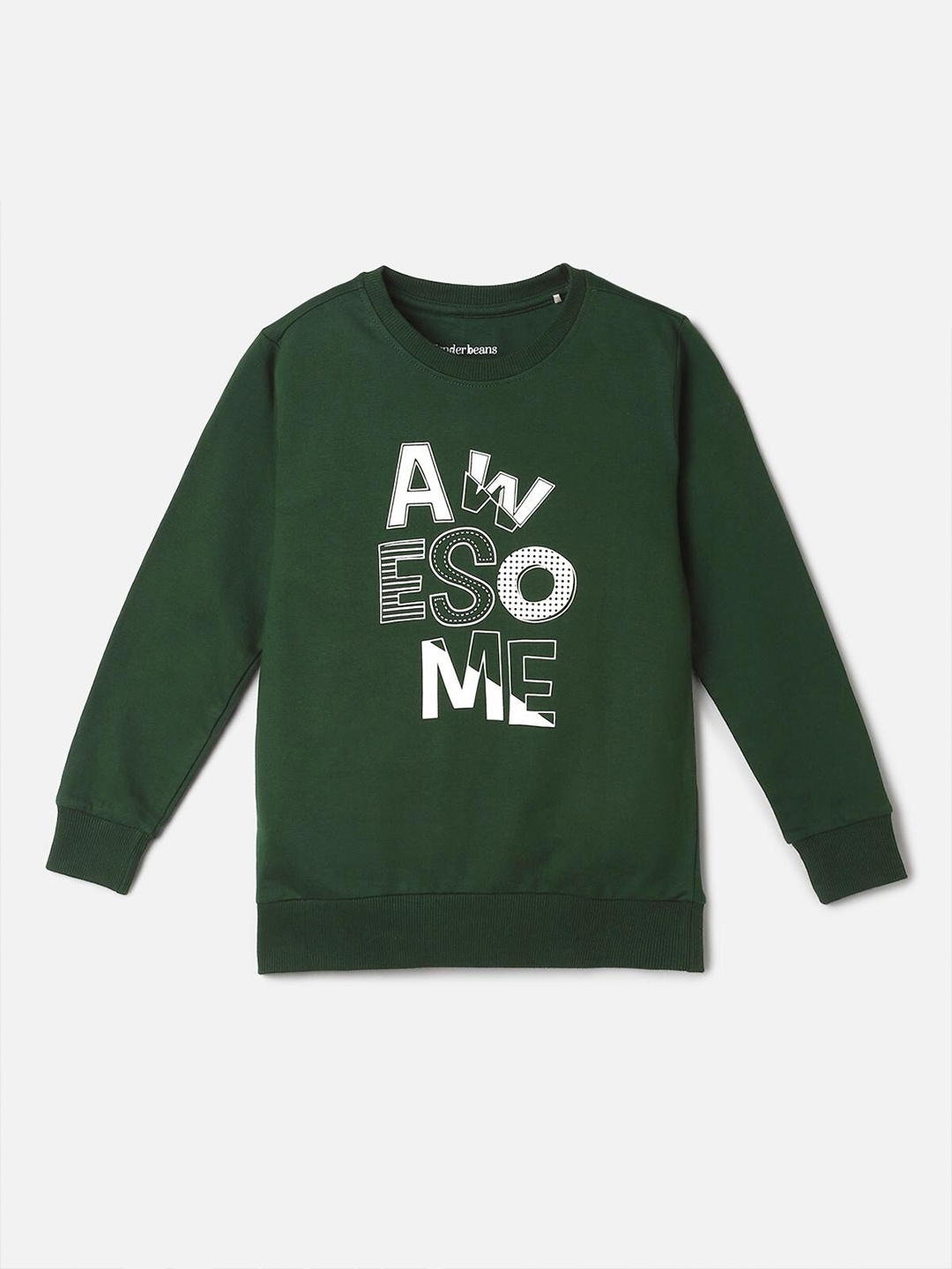 

UrbanMark Boys Typography Printed Sweatshirt, Green