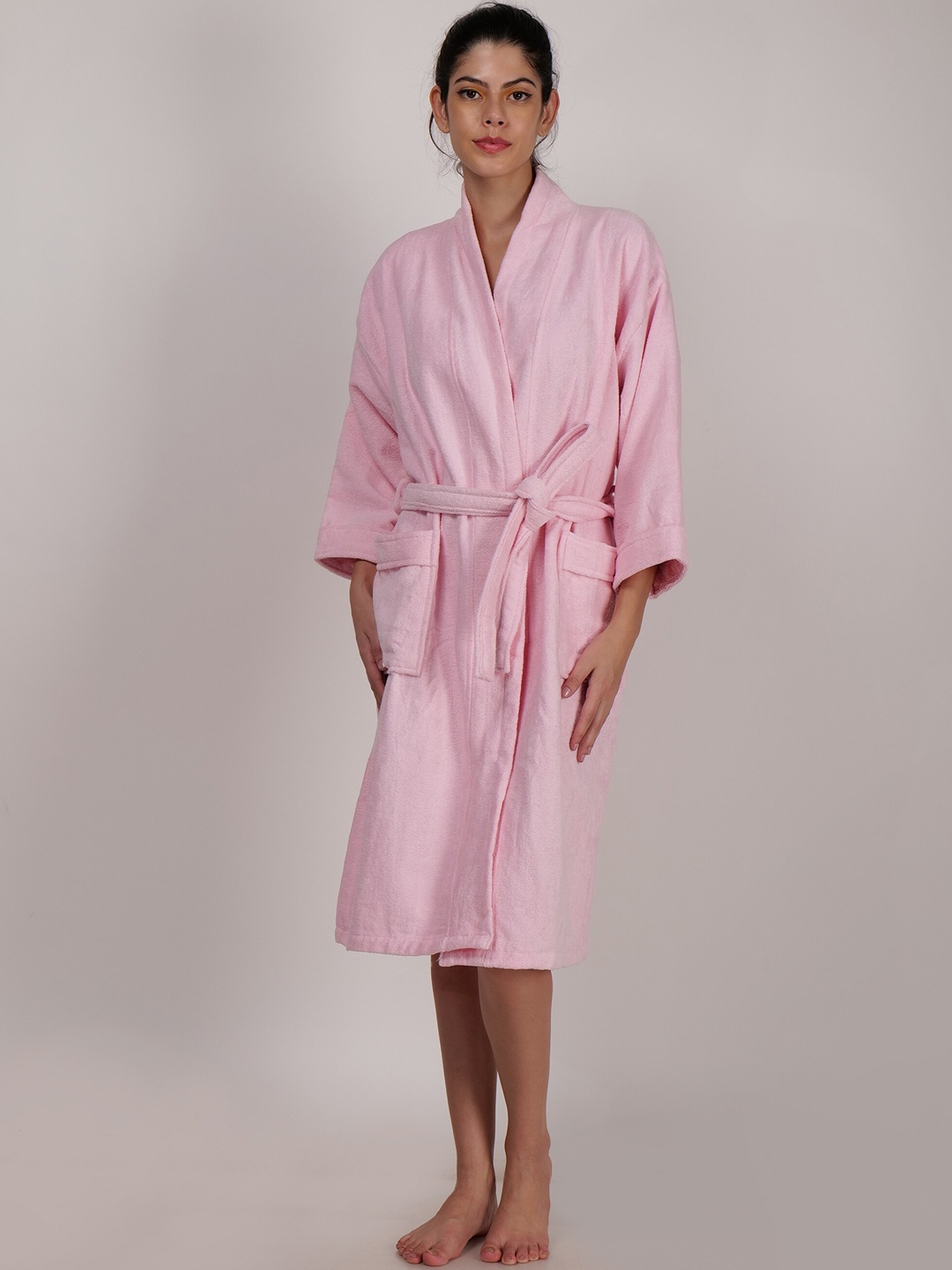 

eurospa 550 GSM Terry Cotton Premium Bath Robe, Pink