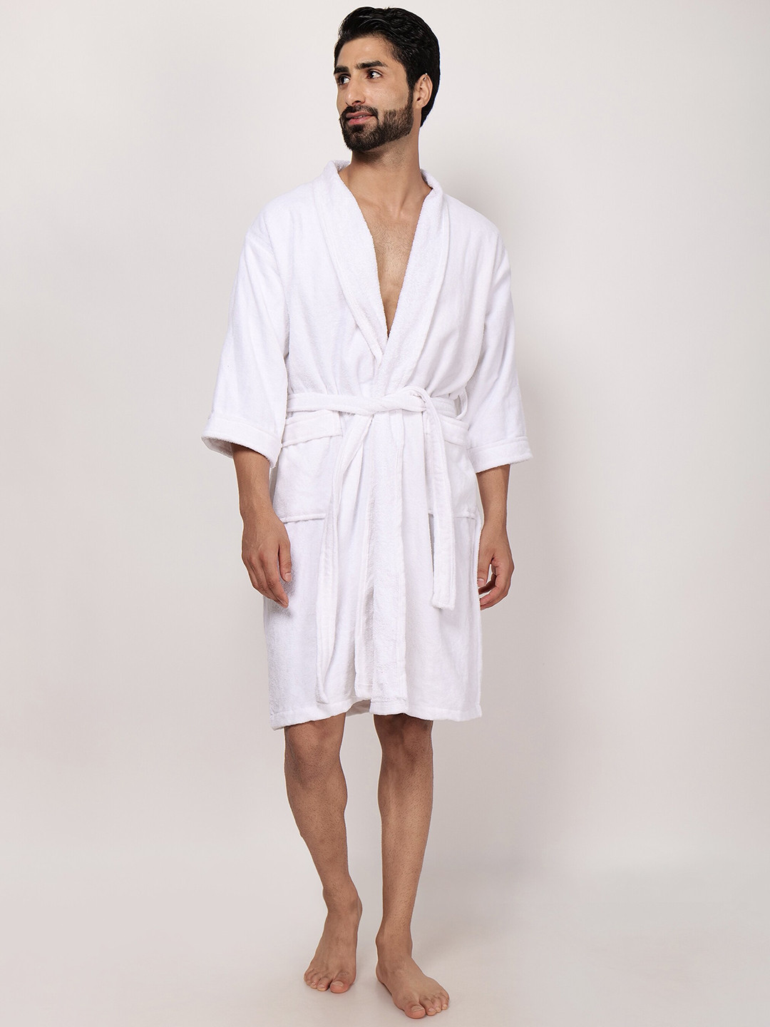 

eurospa 550 GSM Terry Cotton Premium Bath Robe, White