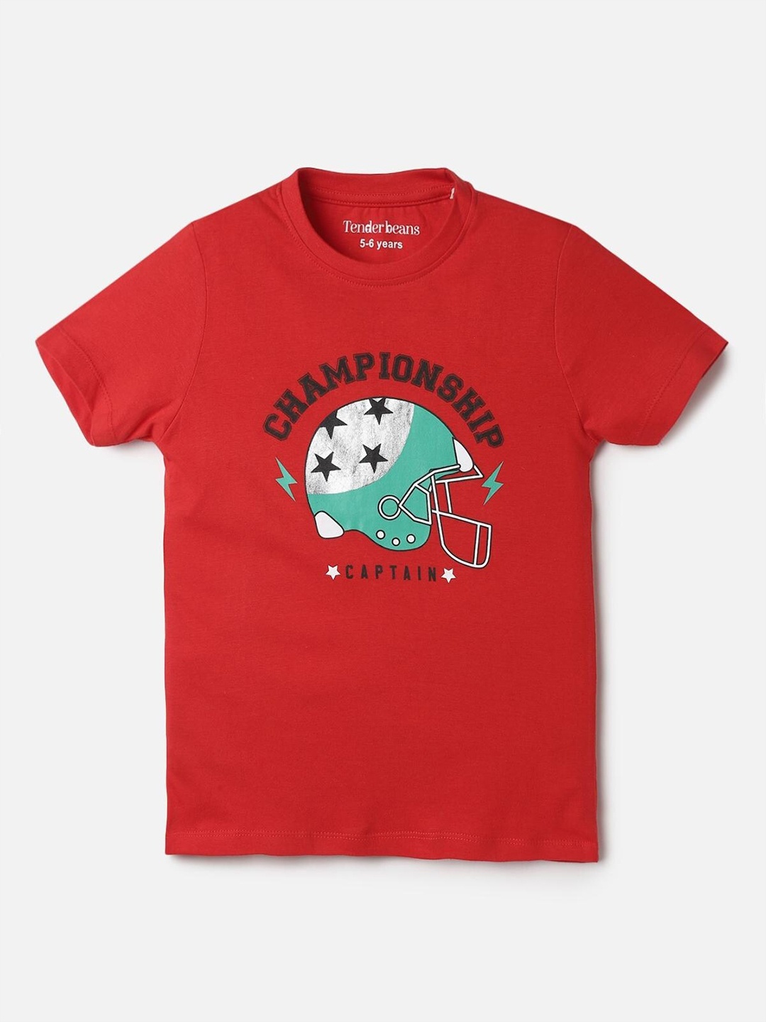 

UrbanMark Boys Graphic Printed Pure Cotton T-shirt, Red