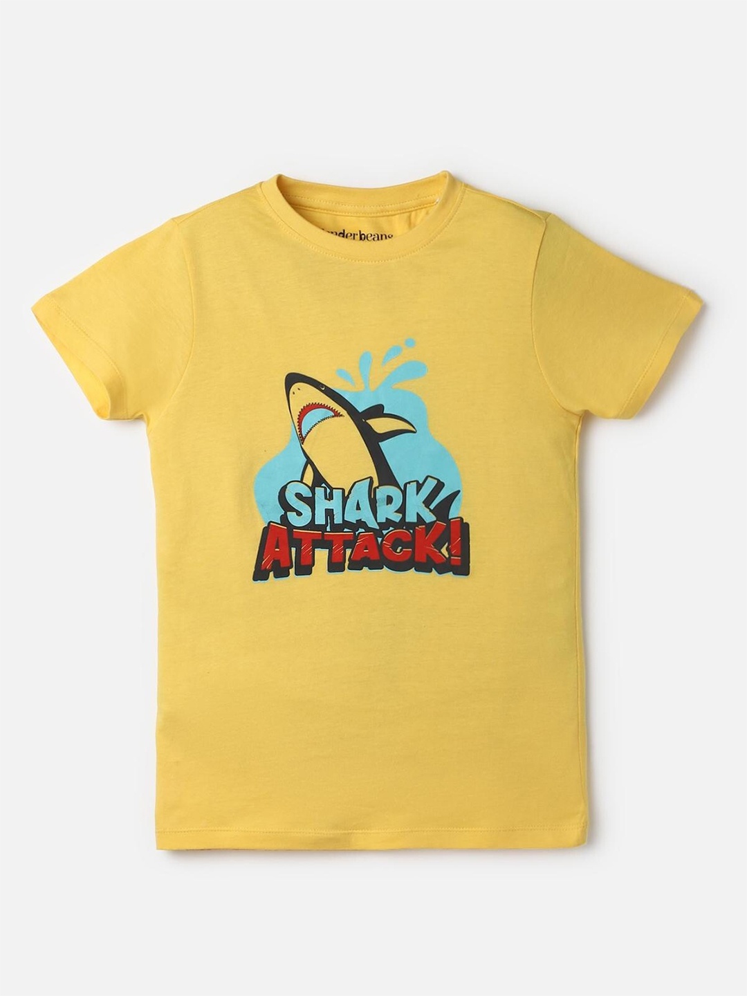 

UrbanMark Boys Graphic Printed Cotton T-shirt, Yellow