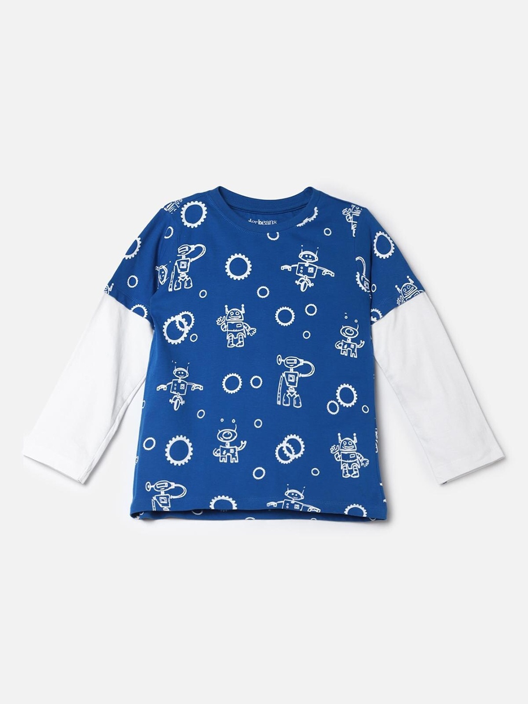 

UrbanMark Boys Conversational Printed Pure Cotton T-shirt, Blue