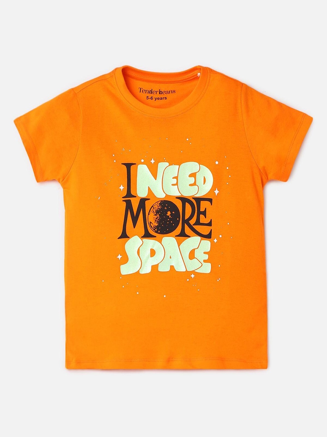 

UrbanMark Boys Typography Printed Cotton T-shirt, Orange