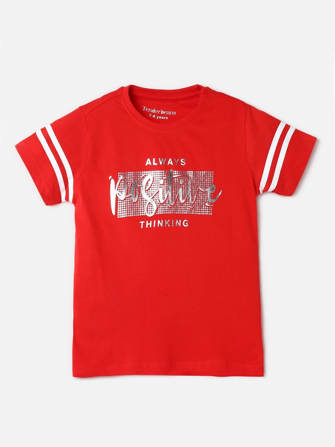 

UrbanMark Boys Typography Printed Cotton T-shirt, Red