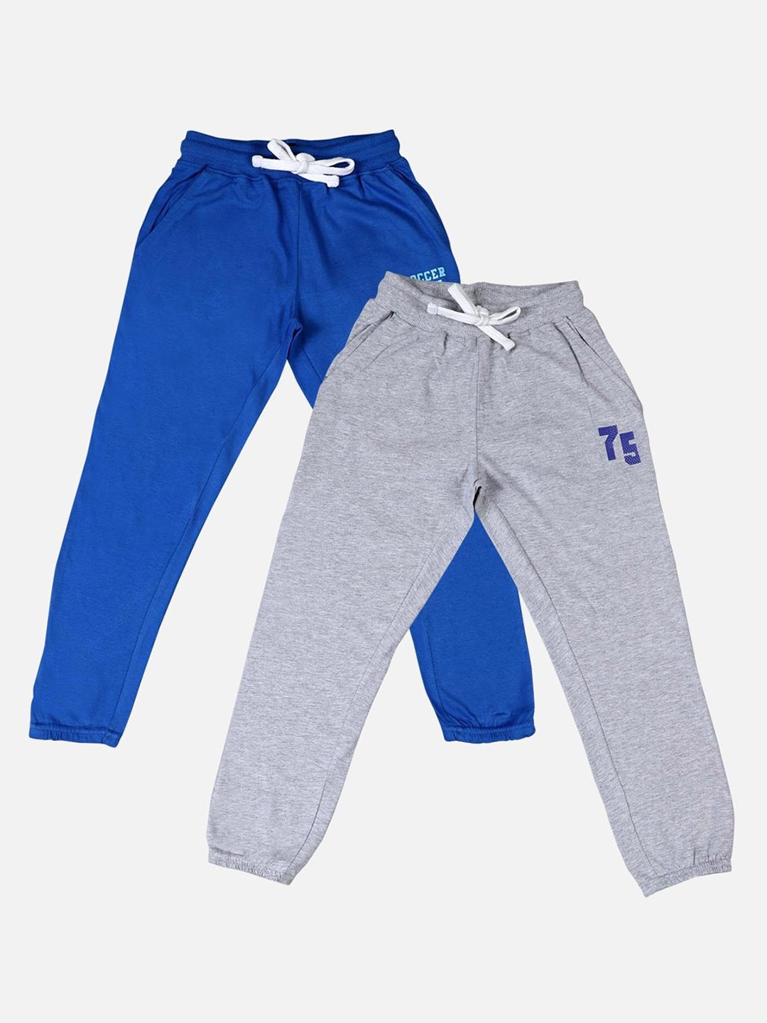 

UrbanMark Boys Pack of 2 Cotton Regular Fit Joggers, Blue