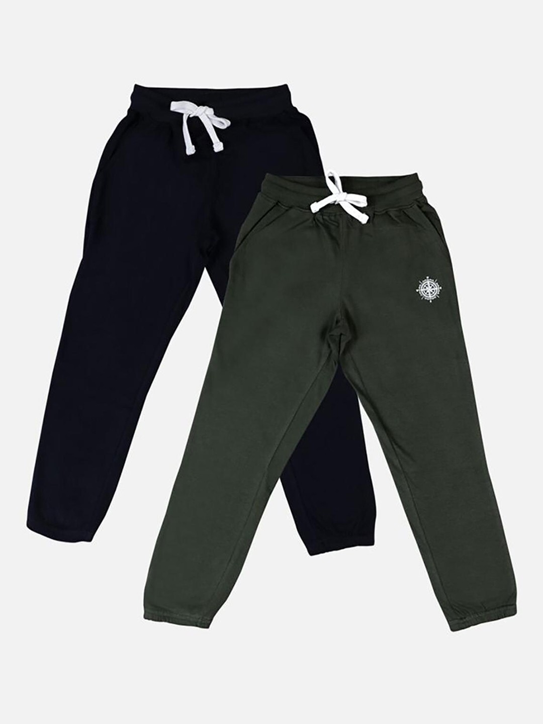 

UrbanMark Boys Pack of 2 Cotton Regular Fit Joggers, Black