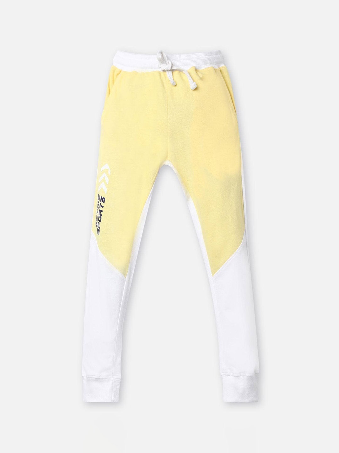 

UrbanMark Boys Colourblocked Cotton Regular Fit Jogger, White