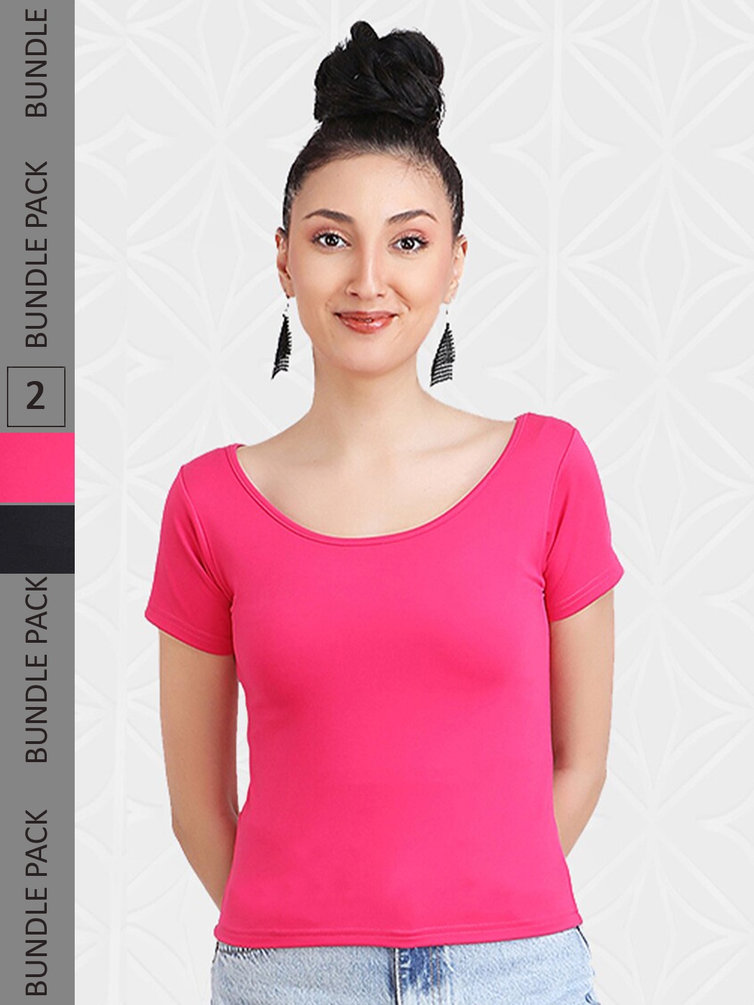 

Designer Bugs Pack Of 2 Fitted Tops, Pink