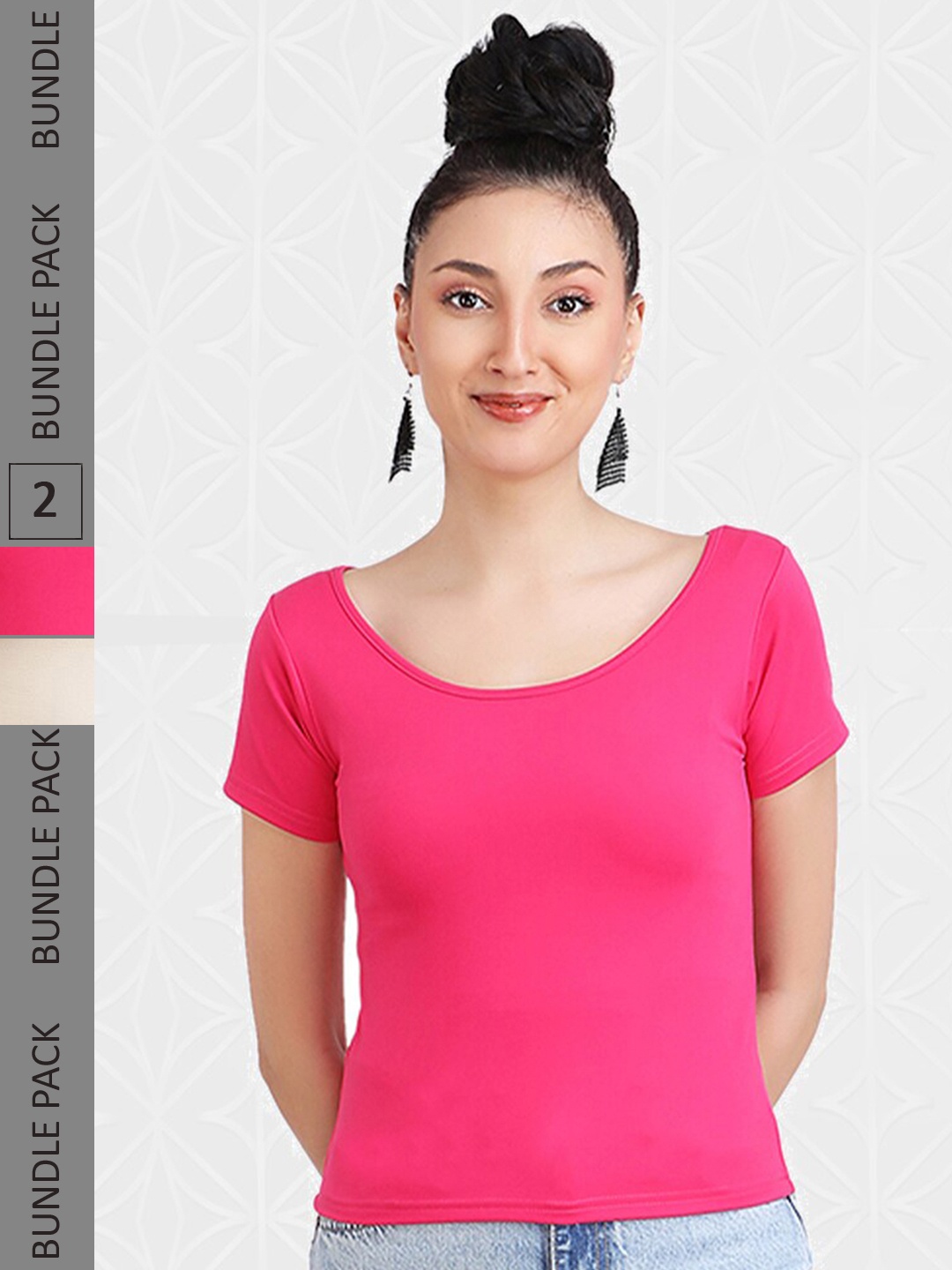 

Designer Bugs Pack Of 2 Fitted Tops, Pink