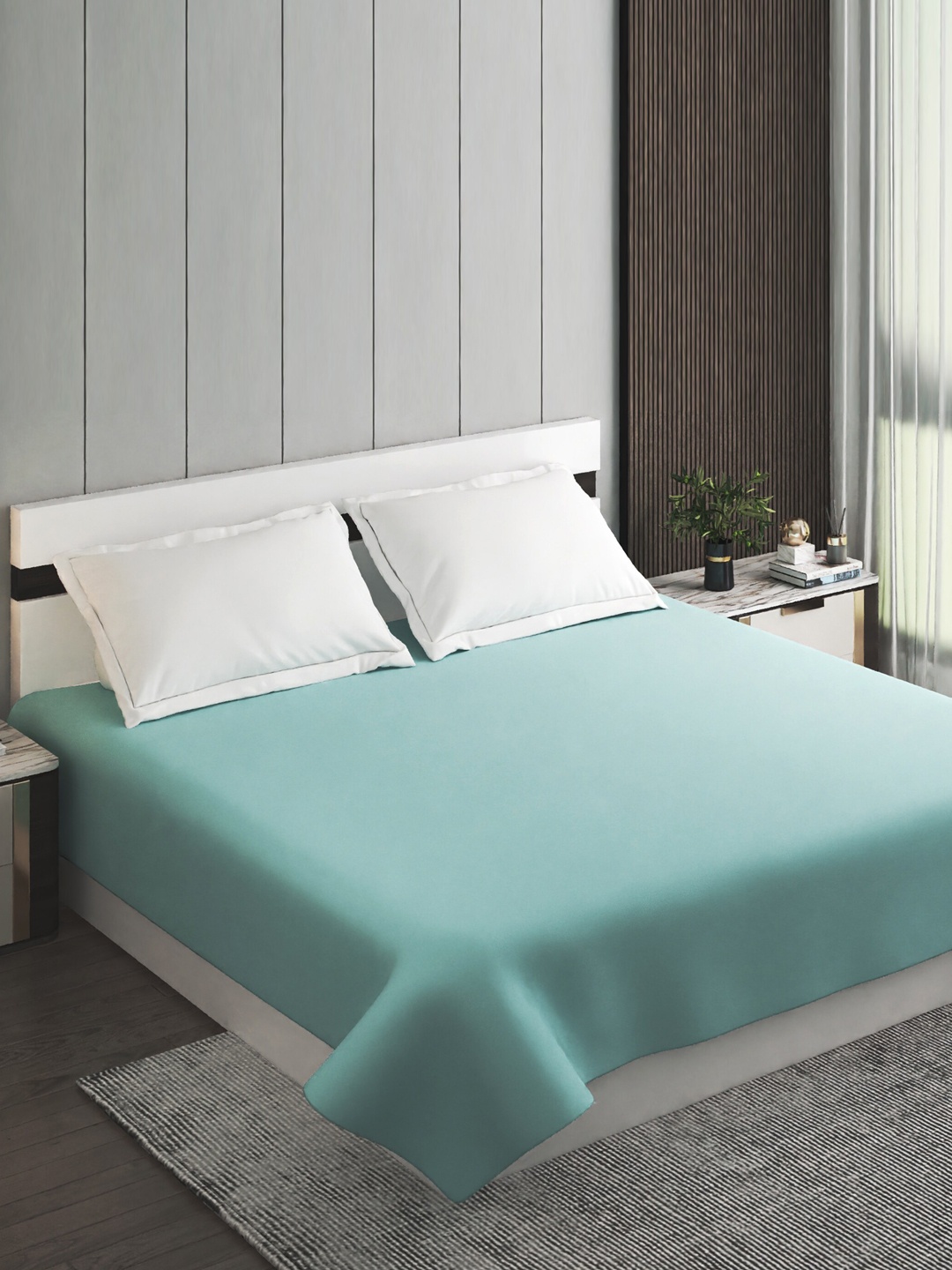 

Home Centre Blue Durable Double King Bedcover