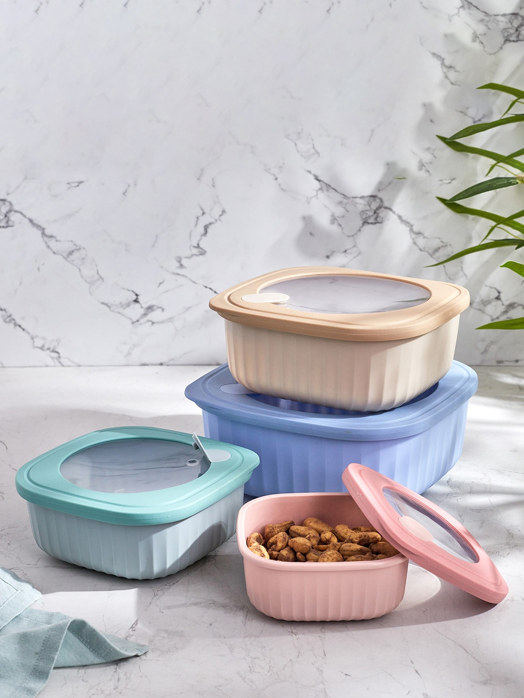 

Home Centre Omnis Aruba 4 Pieces Assorted Kitchen Storage Containers