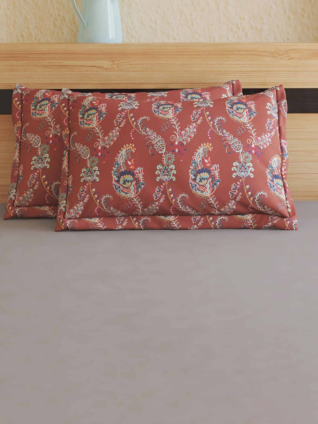 

Home Centre Amaya Luna Brown 2 Pieces Printed Cotton Pillow Covers