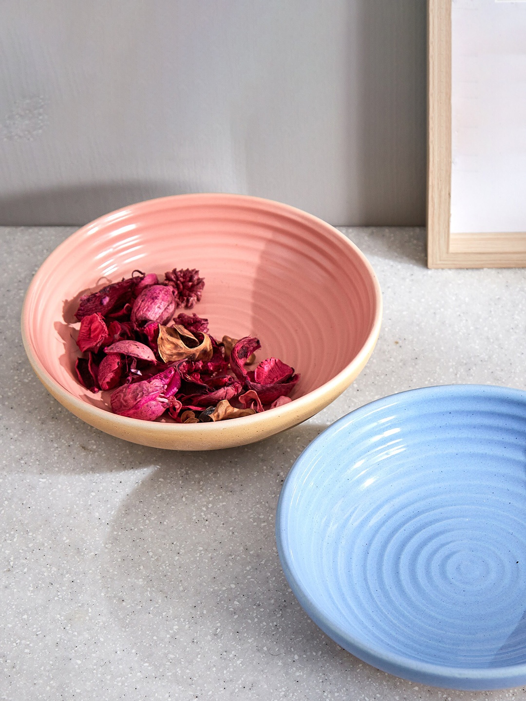 

Home Centre Colour Refresh Peach-Coloured Ceramic Decorative Bowl