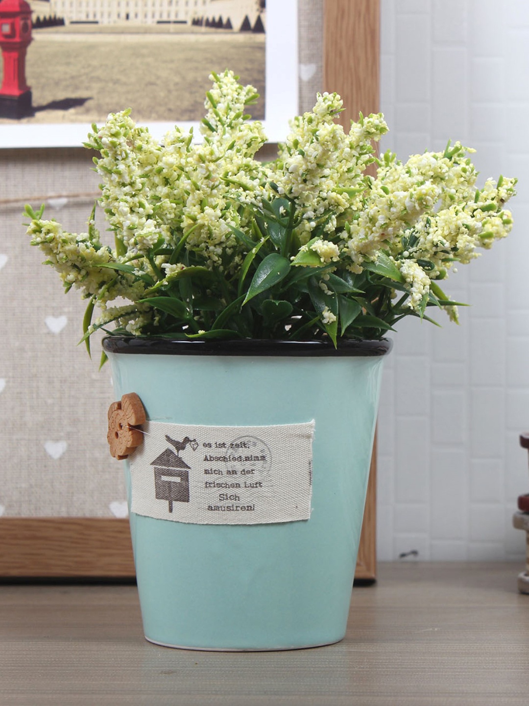 

Art Street Green Artificial Plant With Ceramic Pot