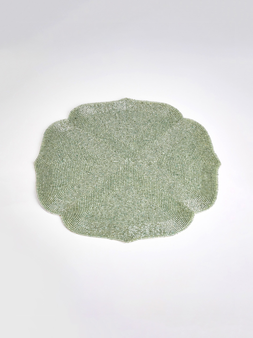 

Home Centre Green Moksha Embellished Floral Shaped Table Placemat
