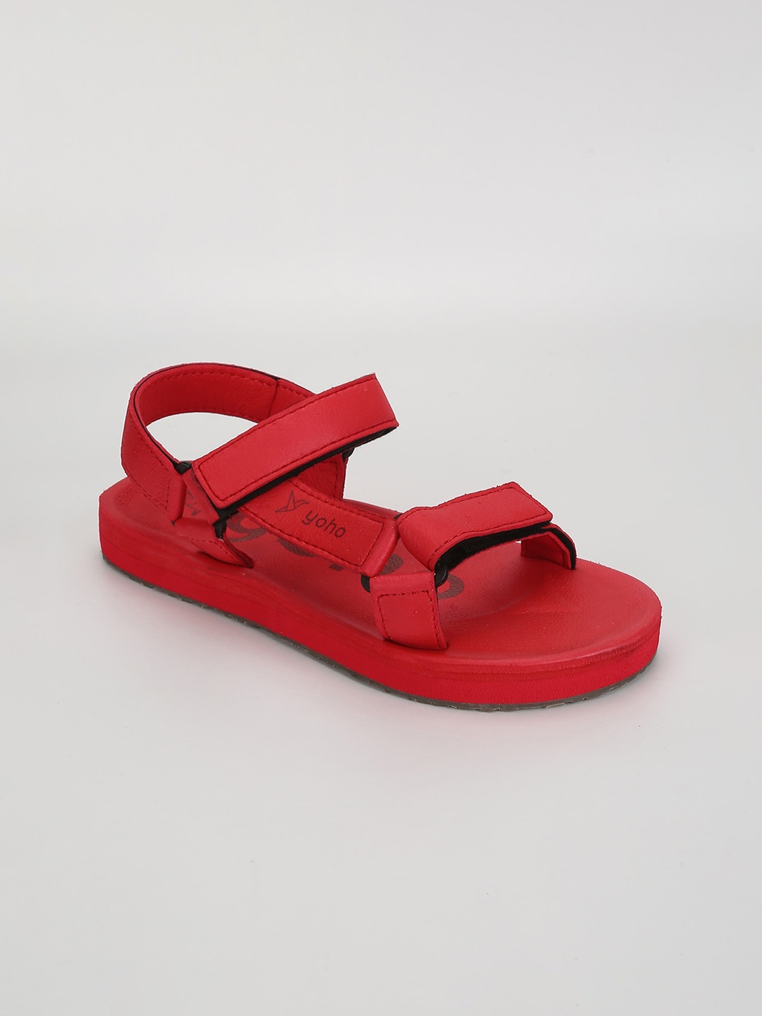 

yoho Textured Velcro Sports Sandals, Red