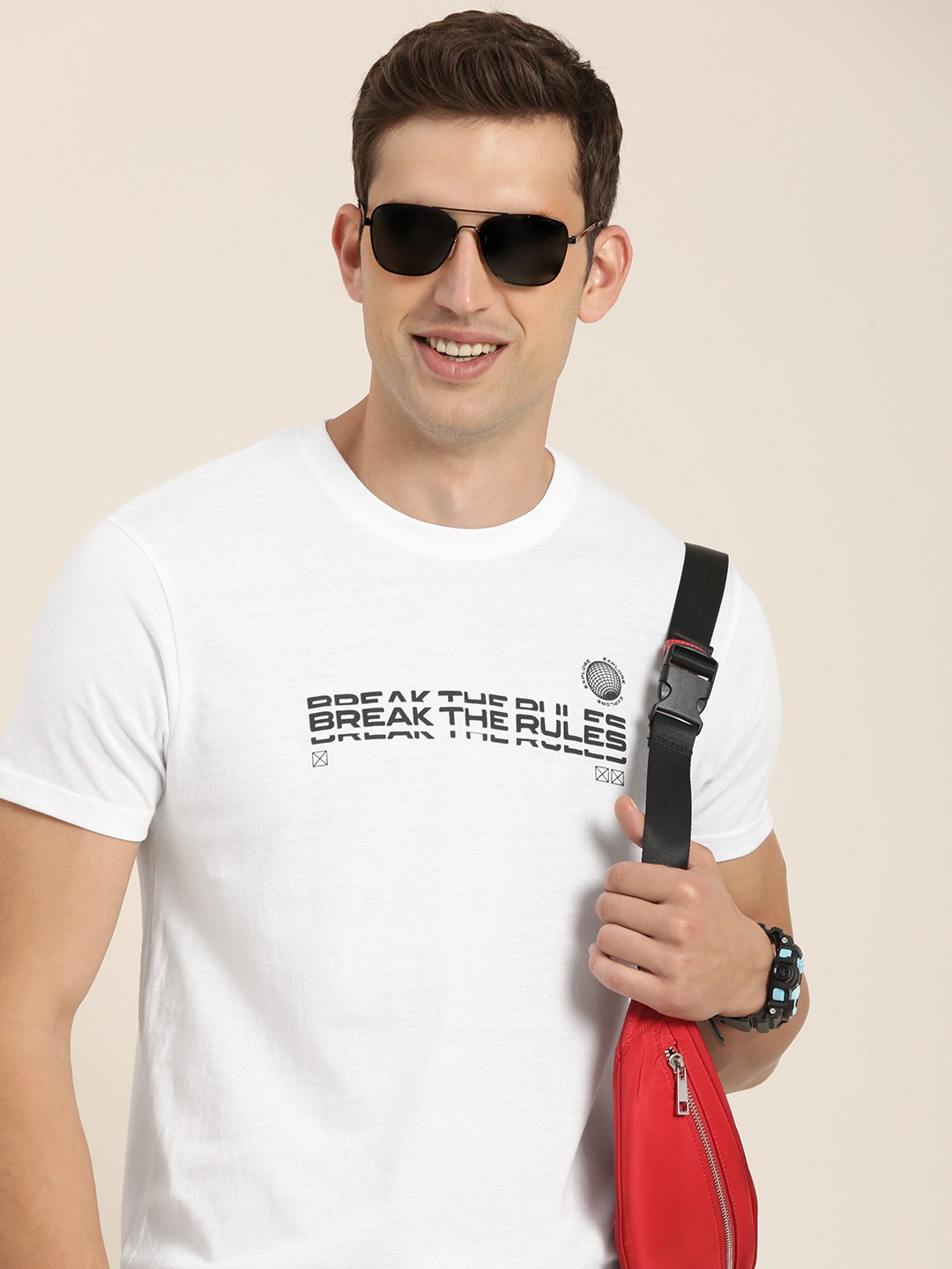 

HERE&NOW Typography Printed T-shirt, White