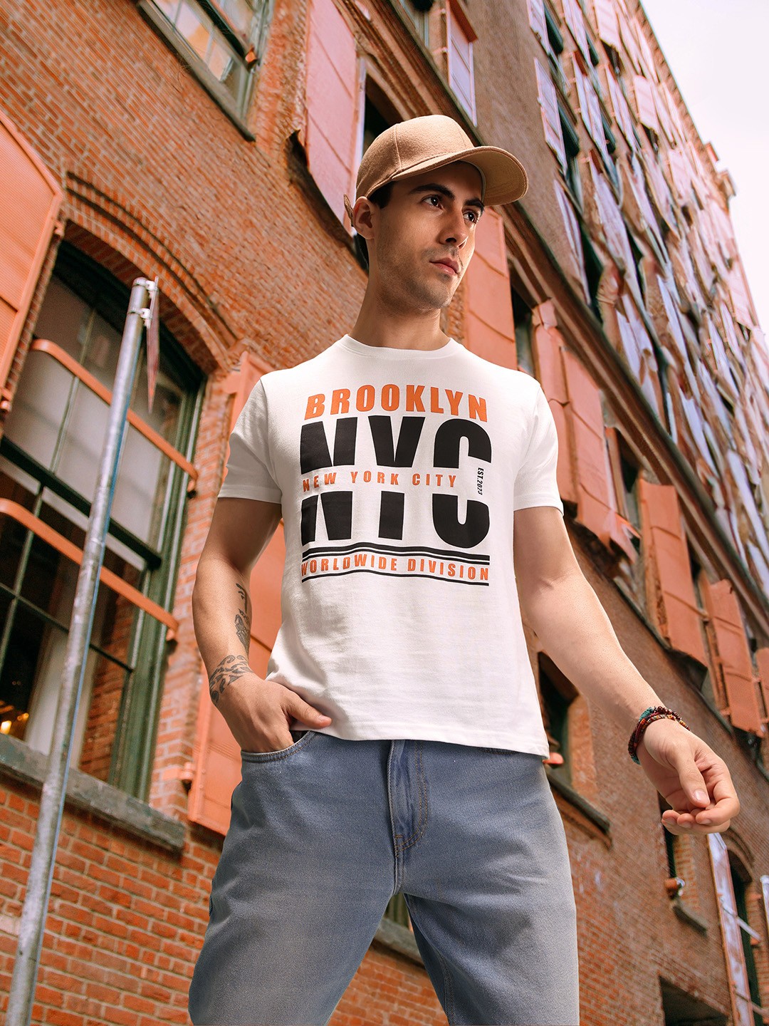 

HERE&NOW Typography Printed T-shirt, White
