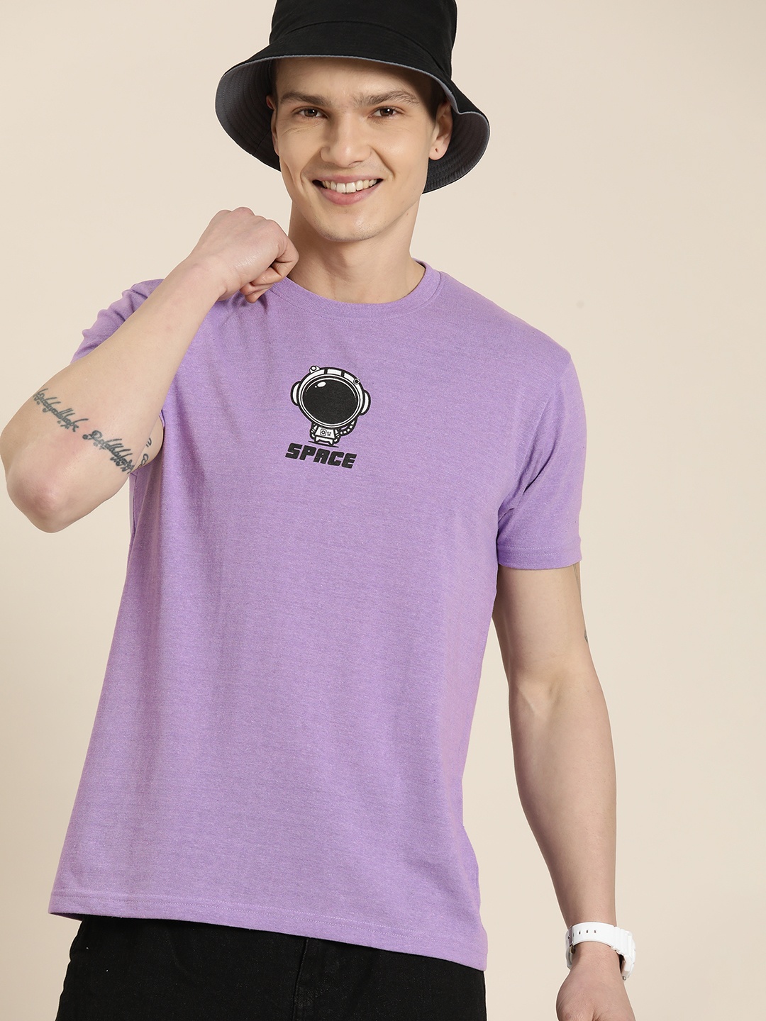 

HERE&NOW Graphic Printed T-shirt, Lavender