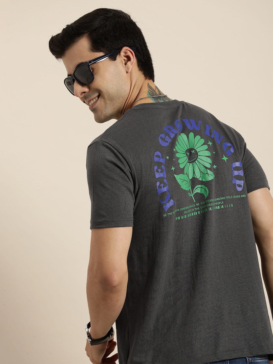 

HERE&NOW Graphic Printed T-shirt, Grey