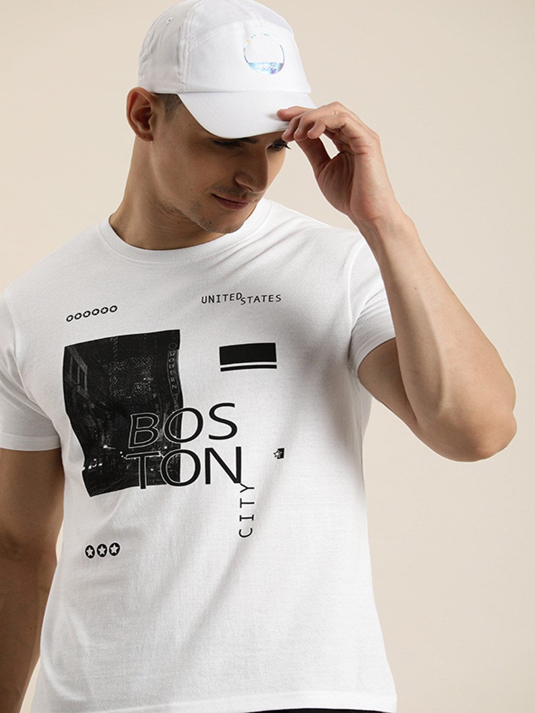

HERE&NOW Graphic Printed T-shirt, White